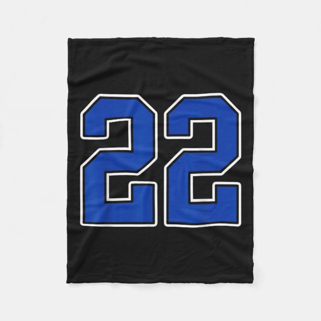 Cobertor De Velo Real Blue White Number 22 Jersey Player Uniform # (Frente)