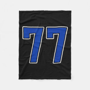 Cobertor De Velo Real Blue White Number 77 Jersey Player Uniform #