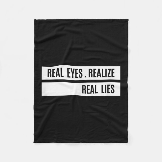 Cobertor De Velo Real Eyes Realize Real Lies Saying  (Frente)