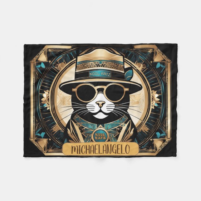 Cobertor De Velo Real Kool Katz Fleece Blanket (Frente (Horizontal))