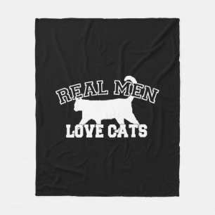 Cobertor De Velo Real Men Love Cats Statement