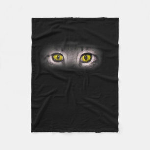 Cobertor De Velo Realista Olhos de Gato Gatinho Arte Gráfica Felina