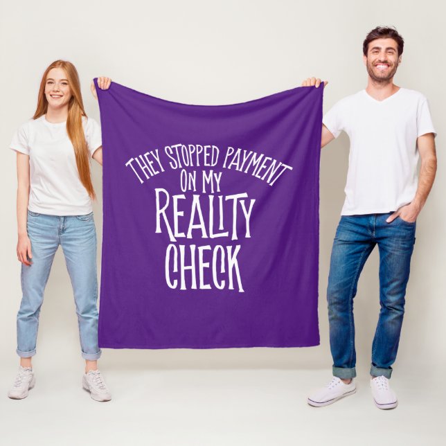 Cobertor De Velo Reality Check Fleece Blanket (In Situ)