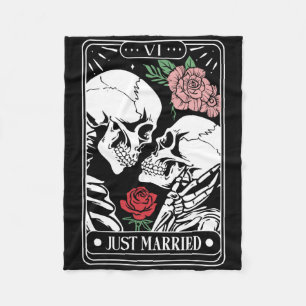 Cobertor De Velo Recem casados Tarot Card Halloween Casal esqueleto