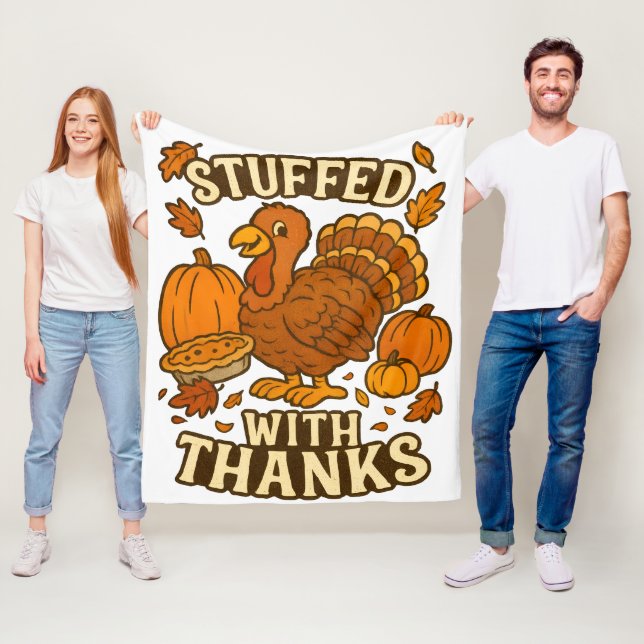 Cobertor De Velo Recheado com Obrigados Fleece Cozy (In Situ)