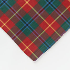 Cobertor De Velo Red and Forest Green Clan Turnbull Tartan Monogram