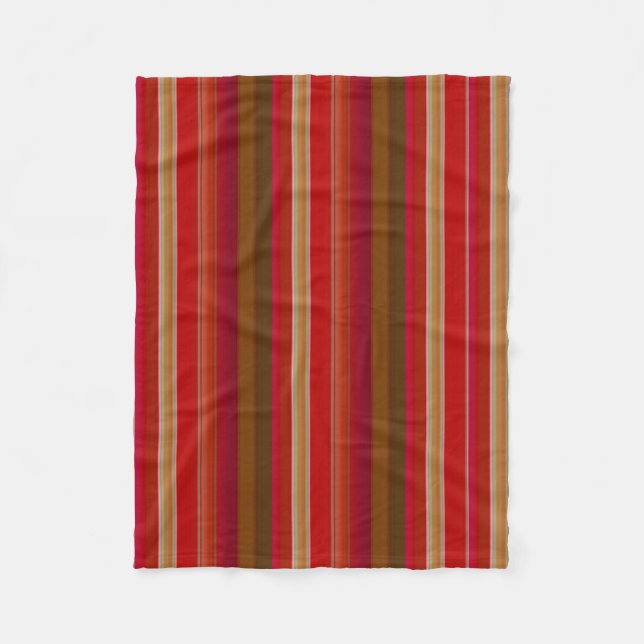 Cobertor De Velo Red and Gold Stripes (Frente)