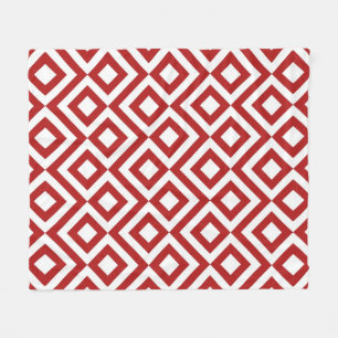 Cobertor De Velo Red and White Meander