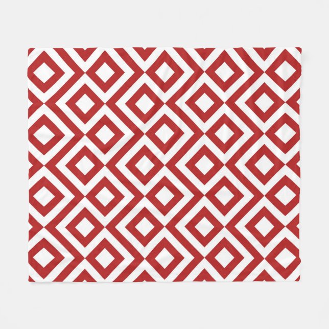 Cobertor De Velo Red and White Meander (Frente (Horizontal))