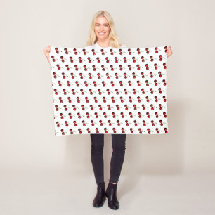 Cobertor De Velo Red Cherries Baby Fleece