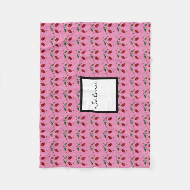 Cobertor De Velo Red Cherry Skulls Blossoms (Frente)