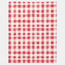 Cobertor De Velo Red Cream Plaid Stripes Birthday