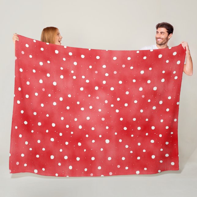 Cobertor De Velo Red Cream Plaid Stripes Birthday (In Situ)