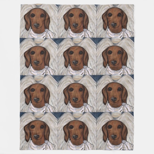 Cobertor De Velo Red Dachshund (Frente)