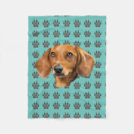 Cobertor De Velo Red Dachshund Dog