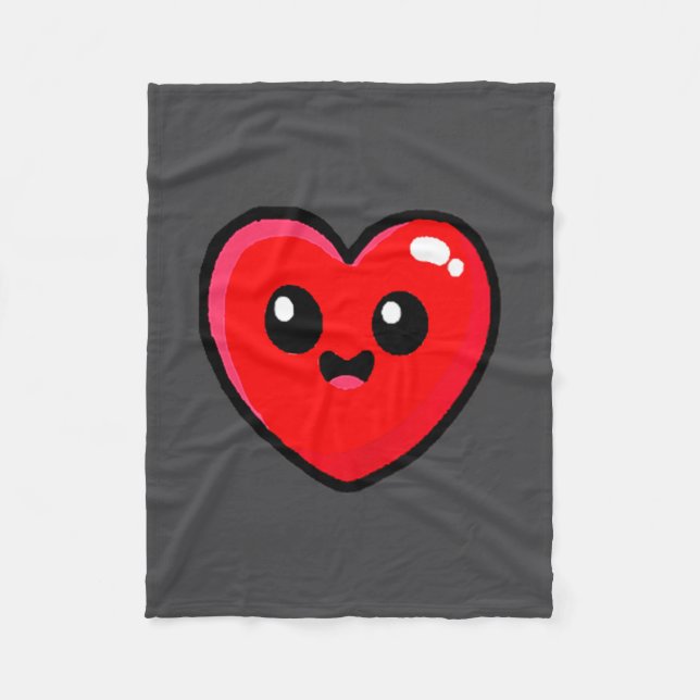 Cobertor De Velo Red Heart Funny Cute Design For Men Women Husband  (Frente)