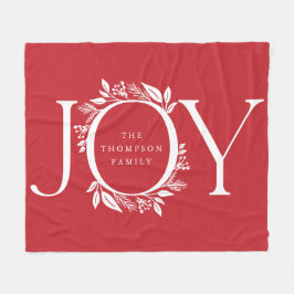 Cobertor De Velo Red Joy Wreath Feriado Natal Decor