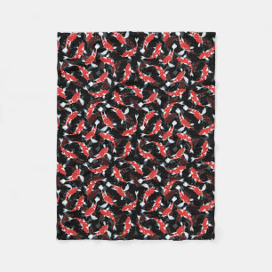 Cobertor De Velo Red Koi Fish Pattern