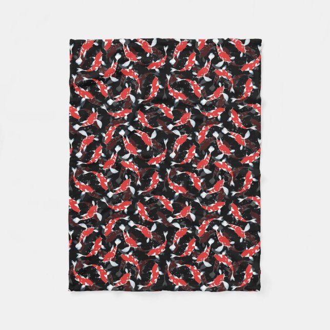Cobertor De Velo Red Koi Fish Pattern (Frente)