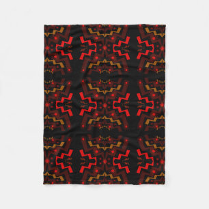 Cobertor De Velo Red Lightning Castanho Abstrato Folheto de velo