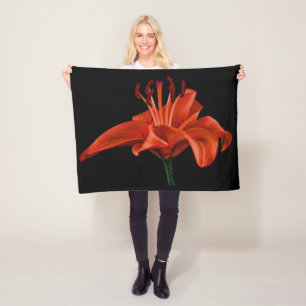 Cobertor De Velo Red Lily Em Preto