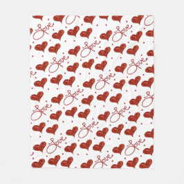 Cobertor De Velo Red Love Blanket