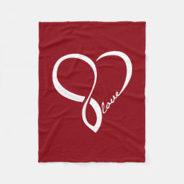 Cobertor De Velo Red Love Heart Fleece Blanket