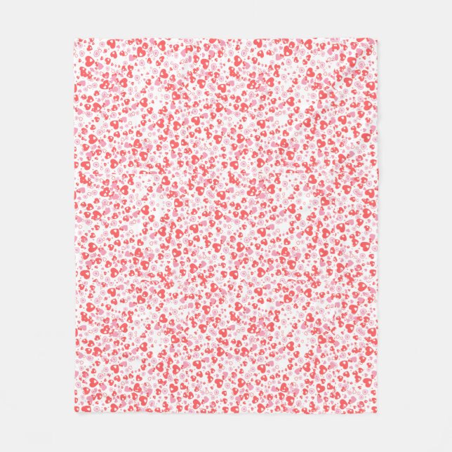 Cobertor De Velo Red Love Hearts – Valentine Collection (Frente)