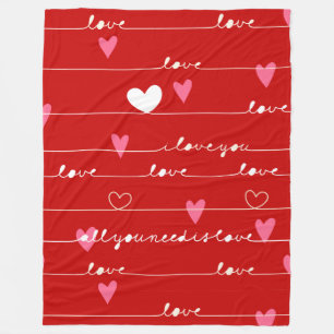 Cobertor De Velo Red love you coberket