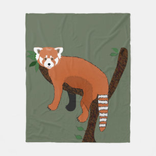 Cobertor De Velo Red Panda Fleece Blanket