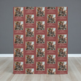 Cobertor De Velo Red Photo Holiday Merry Christmas 