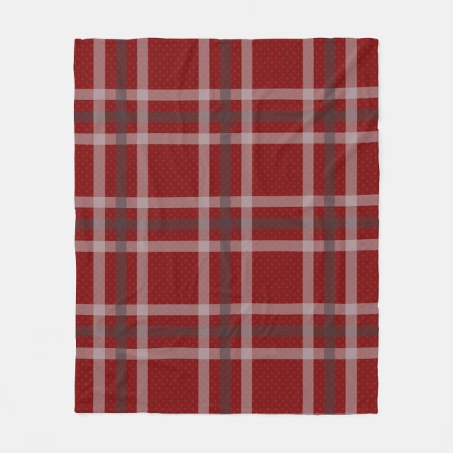 Cobertor De Velo Red Tartan Checkered Traditional Scottish Xadrez (Frente)
