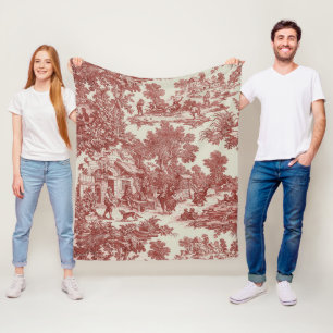 Cobertor De Velo Red Toile de Jouy