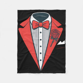 Cobertor De Velo Red Tuxedo Costume With Rose Fancy Formal Bow Tie
