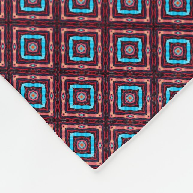 Cobertor De Velo Red With Blue Diamonds (Quina)