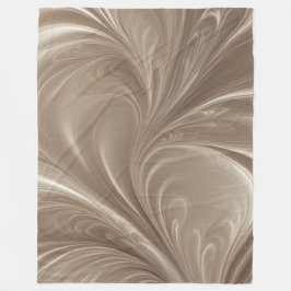 Cobertor De Velo Redemoinho de Creme - Design Abstrato Fluido Bege