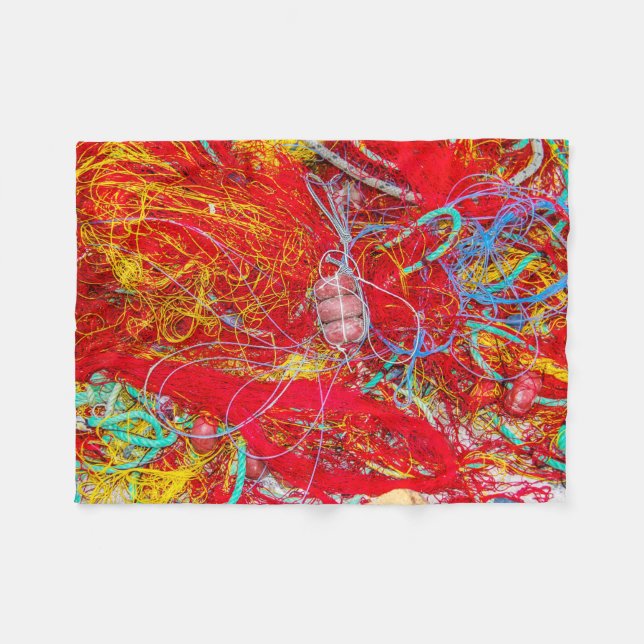 Cobertor De Velo Redes de pesca coloridas (Frente (Horizontal))