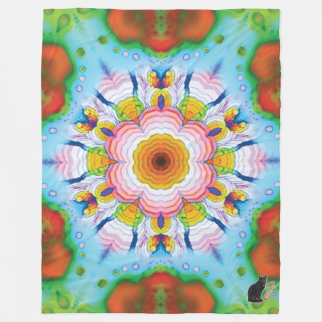 Cobertor De Velo Reflex Kaleidoscope Fleece Blanket (Frente)