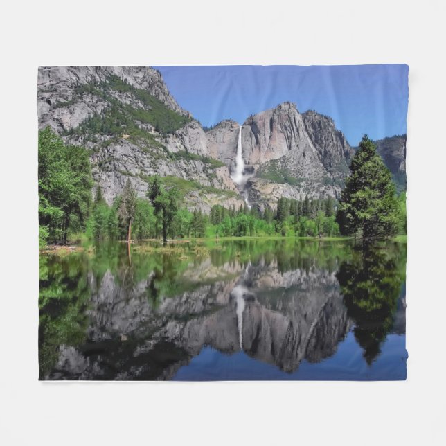 Cobertor De Velo Reflexão de Yosemite Falls (Frente (Horizontal))