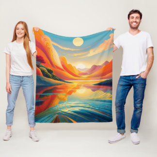 Cobertor De Velo Reflexão sobre a paisagem no lago