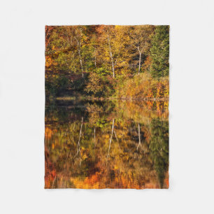 Cobertor De Velo Reflexo de outono no Coffin Pond