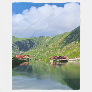 Cobertor De Velo Reflexo do Lago Bâlea – Impressão Alpina dos Cárpa
