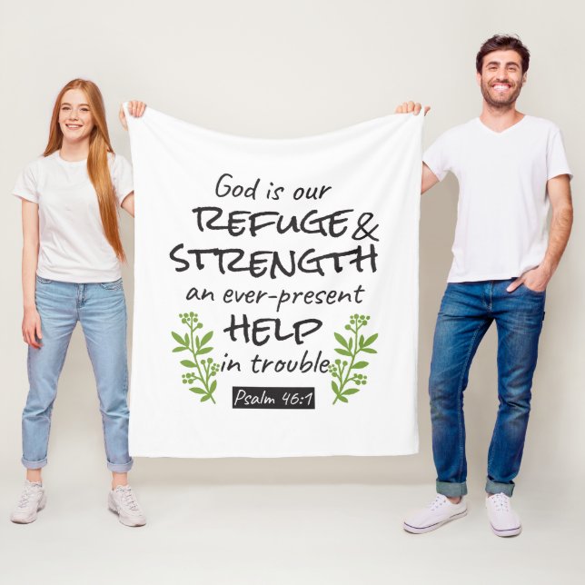 Cobertor De Velo Refúgio divino - Salmo 46:1 para conforto espiritu (In Situ)