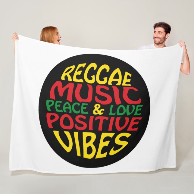 Cobertor De Velo Reggae design com declarações e citações positivas (In Situ)