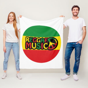 Cobertor De Velo Reggae design de Música com estilo e cor rastafari