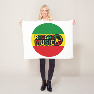 Cobertor De Velo Reggae design de Música com estilo e cor rastafari