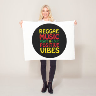 Cobertor De Velo Reggae Music com afirmações positivas