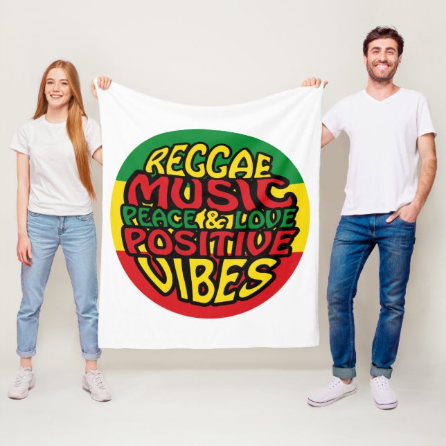 Cobertor De Velo Reggae Music com afirmações positivas (In Situ)