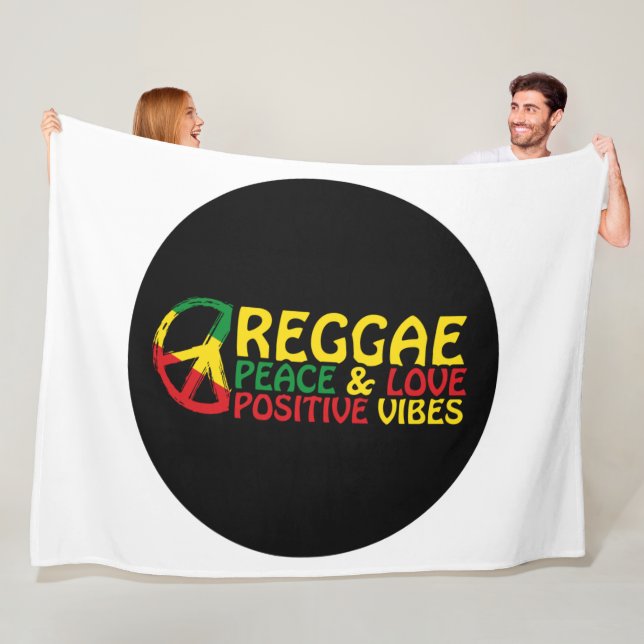 Cobertor De Velo Reggae Music com citações positivas (In Situ)