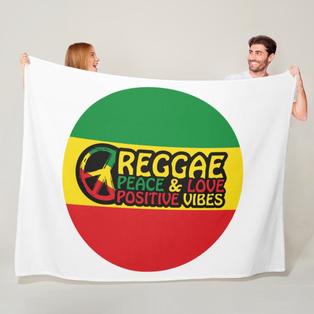 Cobertor De Velo Reggae Music com citações positivas (In Situ)